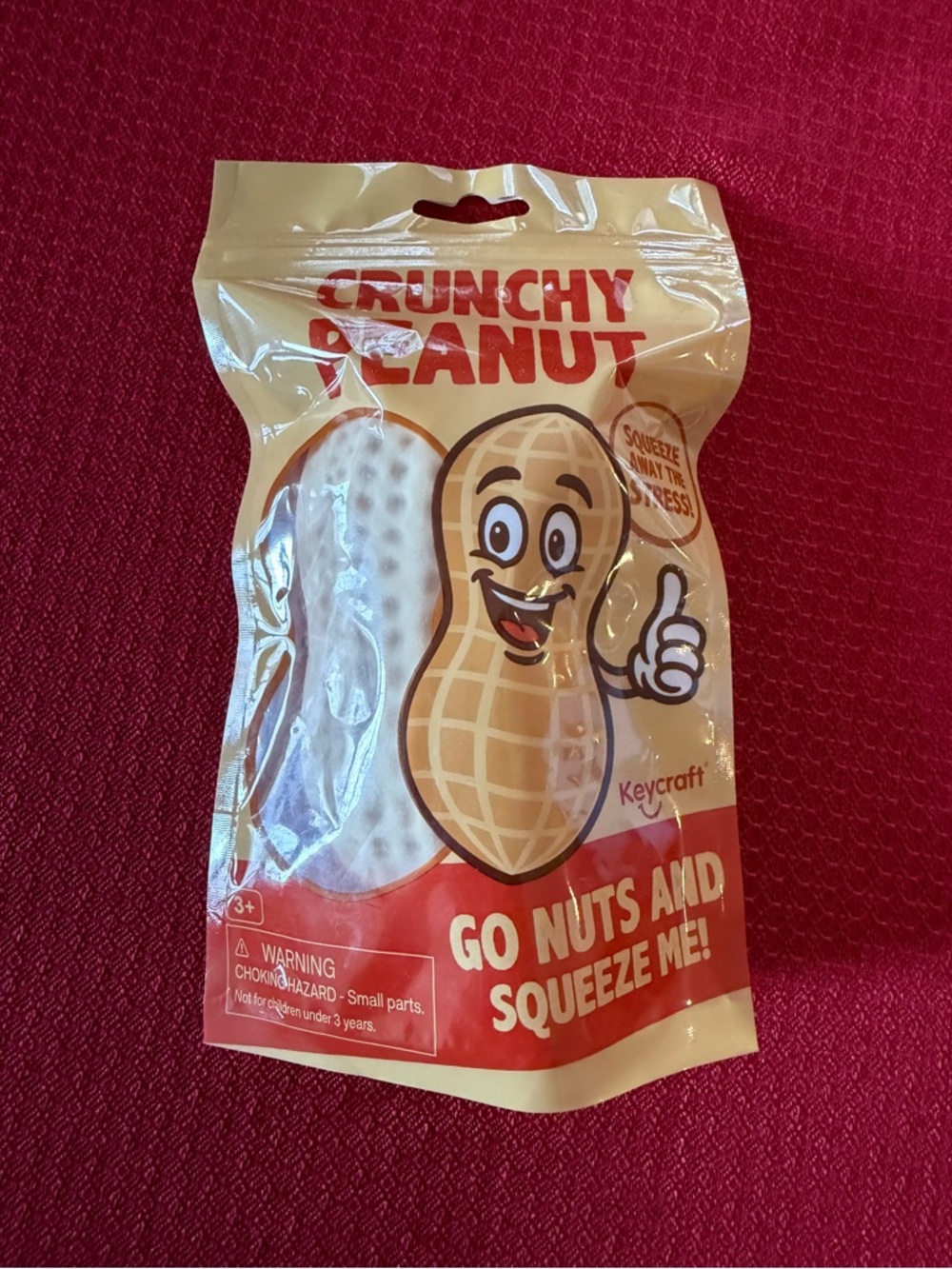 New Tiktok Viral Squishy Crunchy Peanut 3+ Keycraft Tan Nut Squeeze Toy 4.5"